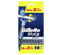 Gillette Blue3 Smooth Rasoir Jetables, 16 Rasoirs, La Bande Lubrastrip, [OFFICIEL]