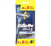 Gillette Blue3 Smooth Rasoirs Jetables - Pack de 6