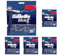 Gillette BlueII Rasoirs jetables pour homme (Lot de 5)