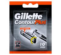 Gillette Contour Plus Razor Blades Men Pack of 10 Razor Blade Refills with Lubrastrip and Comfort System