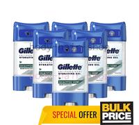 Gillette Eucalyptus Deodorant Gel 48H Sweat Odor Protect Sensitive Skin 6-Pack