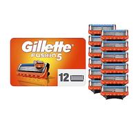 Gillette Fusion5 Recharges De Lames De Rasoir Pour Homme, 12 Recharges, Avec Cinq Lames Anti-Friction Pour Un Rasage De Près