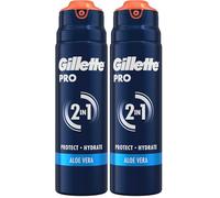 Gillette Gel A Raser Pro, Mousse Soin Barbe Homme Conçu Pour Apaiser La Peau Sensible, Formule Hydratante, 200ml (Lot de 2)