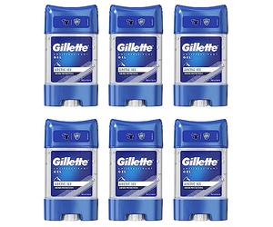 Gillette Gel déodorant anti-transpirant pour homme, 420 ml (70 ml x 6), protection invisible 48 heures contre la transpiration et les odeurs, artic Ice