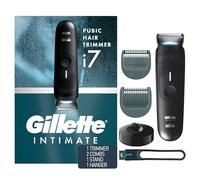 Gillette i7 Intimate Tondeuse à poils pubiens de qualité supérieure pour homme, cadeau de vacances pour homme, tondeuse étanche à LED pour homme, toiletteur corporel