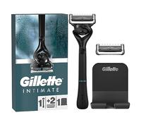 Gillette Intimate Rasoir Pour Homme, Doux Et Facile A Utiliser, Pour Poils De La Zone Intime, 1 Manche De Rasoir, 2 Recharges De Lames De Rasoir
