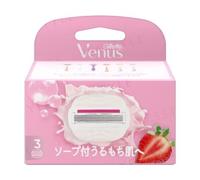Gillette Japan - Venus Comfortglide Strawberry Field Razor For Moist Skin Body Blade Refill 3pcs
