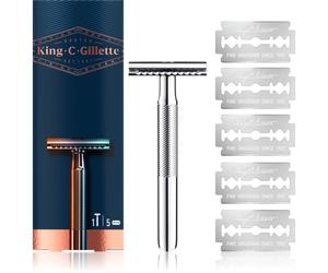 Gillette King C. Double Edge rasoir + lames de rechange 5 pcs