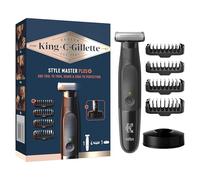 Gillette King C Tondeuse A Barbe Electrique Pour Hommes Style Master Plus, Sans Fil Et Avec Des Lames Affutées, Coffret Barbe Homme Avec 4 Sabots Interchangeables Pour Tailler Et Raser, Etanche