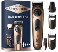 Gillette King C Tondeuse A Barbe Electrique Pro Pour Hommes Avec Lames En Métal Aiguisées Et Inusable, Coffret Barbe Homme Avec Tête De Précision Et 2 Sabots Lavables, 40 Longueurs[Z187]