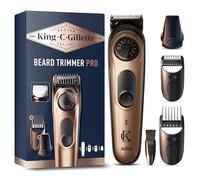Gillette King C Tondeuse A Barbe Electrique PRO Pour Hommes Avec Lames En Métal Aiguisées Et Inusable, Coffret Barbe Homme Avec Tête De Précision Et 2 Sabots Lavables, 40 Longueurs