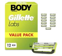 Gillette Labs Body + Intimate Lames de Rasoir Homme, Pack 12