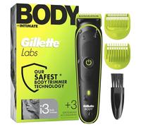 Gillette Labs Body Plus Intimate Tondeuse Homme i3, Tondeuse Corps Et Zone Intime, Etanche, Coffret Homme Avec 2 Sabots Dont Un Pour Peau Sensible, Lames Durables De Gillette, Technologie SkinFirst