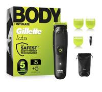 Gillette Labs Body Plus Intimate Tondeuse Homme i5, Tondeuse Corps Et Zone Intime, Etanche, Coffret Homme Avec 3 Sabots Dont Un Pour Peau Sensible, Lames Durables Gillette, Technologie Autosense