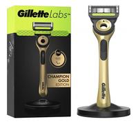 Gillette Labs Rasoir Pour Homme, Avec Barre Exfoliante Édition Champion Gold, Manche Et 3 Cartouches A 5 Lames, A Utiliser Avec Recharges GilletteLabs, Rasage Du Visage Avec Un Confort Incroyable