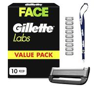 Gillette Labs Lames de Rasoir Homme Pack de 10 Cartouches, avec Tour de Cou