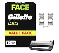 Gillette Labs Lames de Rasoir Homme, Pack de 12 Cartouches | Recharges Compatibles avec les Manches de la Série, en Acier Inoxydable, 1 Rechange Jusqu’à 30 Rasages