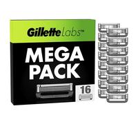 Gillette Labs Lot de 16 lames de rasoir pour homme, compatibles avec GilletteLabs avec barre exfoliante et rasoir chauffant, lames de rasage pour homme