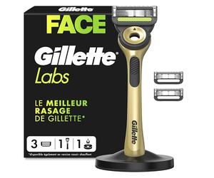 Gillette Labs Rasoir Home, Edition Limitée, avec 3 Recharges, Or