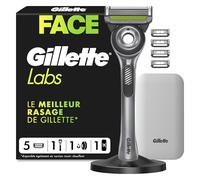 Gillette Labs Rasoir Homme, avec 5 Rechargse, Argent