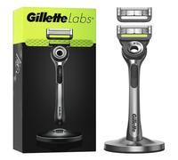 Gillette Labs Rasoir Homme Avec Barre Exfoliante, Manche Argenté Réutilisable Et 5 Cartouches De Rechange GilletteLabs A 5 Meilleures Lames De La Marque, Rasage Confortable Du Visage
