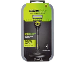 Gillette Labs Rasoir homme avec barre intégrée, étui de voyage, 2 lames de rechange