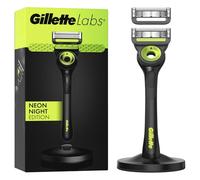 Gillette Labs Rasoir Homme, Édition Limitée Avec Barre Exfoliante Pour Un Rasage Sans Effort, Nettoie La Peau Avant Le Passage Des Lames, 1 Manche, 2 Recharges, Avec Un Support Magnétique Premium