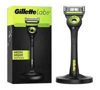 Gillette Labs Rasoir Manuel Homme, Manche Réutilisable Et Cartouche De Recharge GilletteLabs A 5 Meilleures Lames De La Marque, Tête Flexible Et Barre Exfoliante Pour Un Rasage Du Visage Confortable