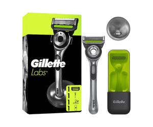 Gillette Labs - rasoir rechargeable argenté + étui de voyage - 1 unité