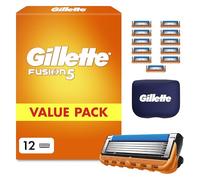 Gillette Lames de Rasoir Homme Fusion 5, Pack de 12 | Cartouches Longue Durée en Acier Inoxydable, Micro-Lamelles, 1 Rechange Jusqu’à 20 Rasages