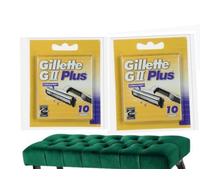 Gillette Lames de Rasoir Homme GII Plus Lubrastrip, 10 lames de rasoirsPlus X 3