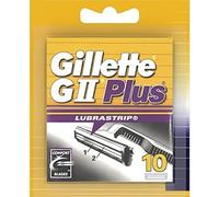 Gillette Lames de Rasoir Homme GII Plus Lubrastrip, Pack de 10 Lames de Recharges [OFFICIEL]