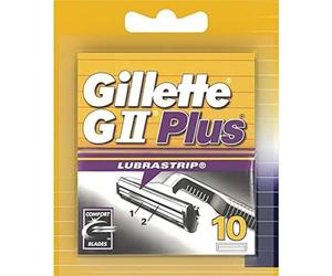 Gillette Lames de Rasoir Homme GII Plus Lubrastrip, Pack de 10 Lames de Recharges [OFFICIEL]