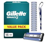 Gillette Lames de Rasoir Homme Mach 3, Pack de 15, Porte-clés