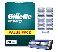 Gillette Lames de Rasoir Homme Mach 3 Turbo, Pack de 20