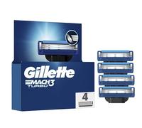 Gillette Lames de Rasoir Homme Mach 3 Turbo, Pack de 4