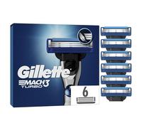 Gillette Lames de Rasoir Homme Mach 3 Turbo, Pack de 6
