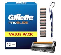 Gillette Lames de Rasoir Homme Proglide, Pack de 12 et Tour de Cou