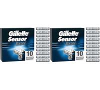 Gillette Lames de Rasoir Homme Sensor 3, Pack de 10 Lames de Recharges