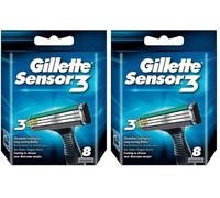 Gillette Lames de Rasoir Homme Sensor 3, Pack de 3 - Cartouche de Rechange Dotée de la Bande Lubrifiante, Tête Pivotante pour un Rasage Confortable (Lot de 2)