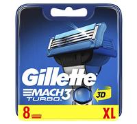 Gillette Mach 3 Turbo remplacement de rasoir de rasage pour homme - Lot de 8