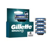 Gillette Cartouches de rasoir Mach3 pour homme - 3 lames bande lubrifiante - Lot de 4