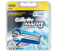 Gillette Mach3 Turbo Lot de 8 recharges de lames de rasoir pour homme