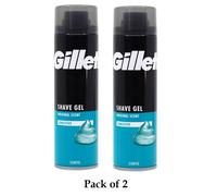 Gillette Original Parfumé Sensible Rasage Gel 200ML Chaque (Paquet De 2)