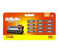 Gillette Fusion5 Recharges De Lames De Rasoir Pour Homme, 12 Recharges, Avec Cinq Lames Anti-Friction Pour Un Rasage De Près