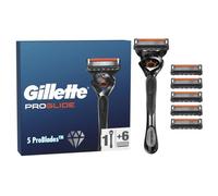 Gillette ProGlide Rasoir Pour Homme, 1 Manche De Rasoir + 6 Recharges De Lames, Conçu Pour Un Rasage De Près, Avec Lubrastrip Pour Confort Optimal et Une Glisse Douce