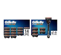 Gillette Proglide Recharges De Lames De Rasoir Pour Homme 14 Unités, Avec 5 Lames Anti-Friction Pour Un Rasage De Près Et Durable & ProGlide Rasoir pour Homme - 6 lames, avec 5 lames anti-friction