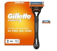 Gillette Rasoir Homme Fusion 5, avec 2 Cartouches, Noir