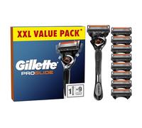 Gillette Rasoir homme ProGlide avec technologie Flexball + 9 recharges de lames de rasoir avec tondeuse de précision, 5 lames antifriction