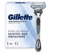 Gillette Rasoir Homme SkinGuard Sensitive, 1 Cartouche, Argent